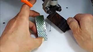 Scroll Saw Blade Super easy sharpening 糸鋸刃超簡単研ぎ [upl. by Carlick]