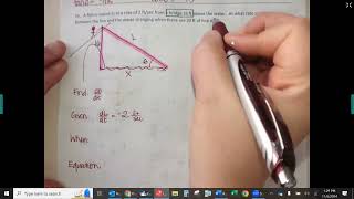 AP Calc Notes Related Rates Day 3 [upl. by Aztinad901]