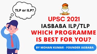 UPSC 2021 Preparation Strategy  ILP or TLP 2021 Program  UPSC Preparation Tips by Mohan Sir [upl. by Nnyleahs]