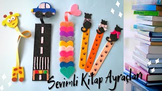 SEVİMLİ KİTAP AYRAÇLARI 📖 DIY HAVALI OKUL EŞYALARI  CUTE BOOKMARKS🤩🤗🤩 [upl. by Ellemaj]