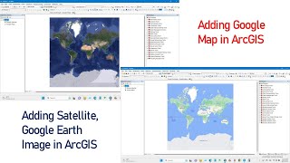 How to add directly Google MapsSatellite MapGoogle Earth in ArcGIS [upl. by Neenaj848]