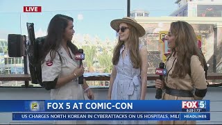 Sarah Natochenny the voice of Ash on Pokémon catches up with FOX 5 at ComicCon [upl. by Aran]