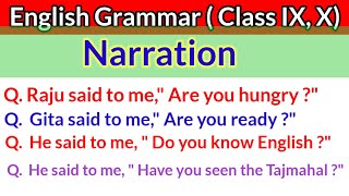 NarrationEnglish GrammarClass 9 10 [upl. by Kachine361]