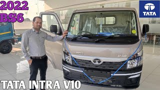 TATA INTRA V10 BS6  DETAILED REVIEW On Road Price Mileage Specifications Review Tata Intra Pick Up [upl. by Kara-Lynn]