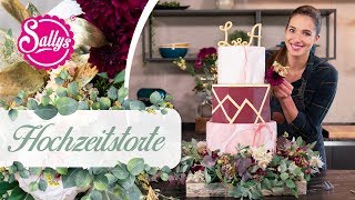 Hochzeitstorte  Mehrstöckige Torte  Sallys Welt [upl. by Mit]