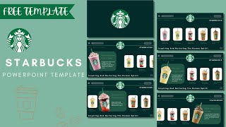 Starbucks Presentation in Powerpoint ☕🍵  PowerPoint Tutorial  Free Template [upl. by Ttezzil496]