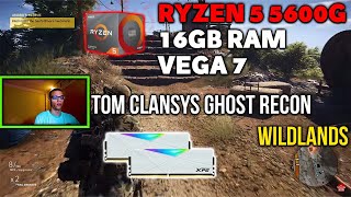 Tom Clancys Ghost Recon Wildlands Ryzen 5 5600G 16 GB Ram Vega 7 Benchmark [upl. by Litman]