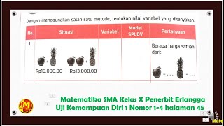 Uji Kemampuan Diri 1 Bab 2 Halaman 45 Matematika SMK Kelas X Penerbit Erlangga Kurikulum Merdeka [upl. by Aihn]