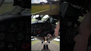 Four Ivchenko AI20 Engine going STRONG Antonov 12 Cockpit SplitScreen Takeoff AirClips shorts [upl. by Aneeuq540]