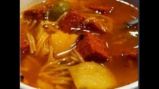 How To Make Sopas De Salchichon  Sausage Soup [upl. by Babara303]