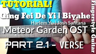 Qing Fei De Yi Biyahe Fingerstyle Guitar Tutorial Part 21 Meteor Garden OST  Abz Collado [upl. by Leorsiy]