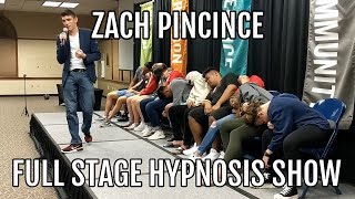 Hypnotist Zach Pincince FULL Stage Hypnosis Show  Entire UNCUT College Hypnosis Performance [upl. by Ycats]