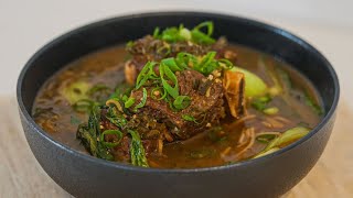 The BEST Beef Short Rib Broth Recipe INSANELY GOOD [upl. by Ellingston]