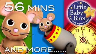 Hickory Dickory Dock  Plus Lots More Nursery Rhymes  56 Minutes Compilation from LittleBabyBum [upl. by Refannej342]