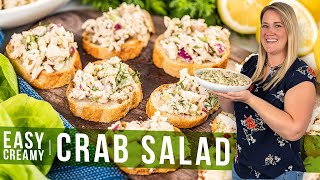 Easy Creamy Crab Salad [upl. by Aan513]