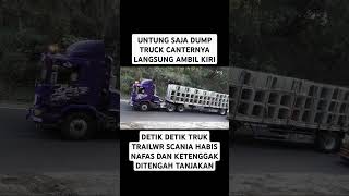 Muatan Beton U Ditch Truk Eropa Juga Bisa Ketenggak scaniatrucks trailertruck [upl. by Wilonah130]