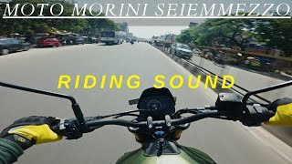 Moto Morini Seiemmezzo Scrambler RIDING SOUND [upl. by Shaya]