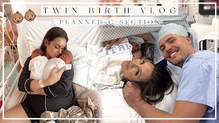 MY TWIN BIRTH VLOG  PLANNED C SECTION [upl. by Ordnajela973]