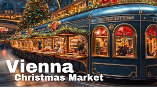 Vienna Christmas Market at Night  A Winter Wonderland in 2024 [upl. by Yerxa]