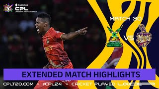 Extended Highlights  Guyana Amazon Warriors vs Trinbago Knight Riders  CPL 2024 [upl. by Naivaf]