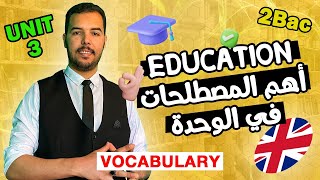 أهم مصطلحات الوحدة unit 3 education [upl. by Inod254]