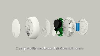 Heiman wireless interconnected interlinked smoke detector HM2SA 1W homesecurity smarthomesecurity [upl. by Anitsyrhc]