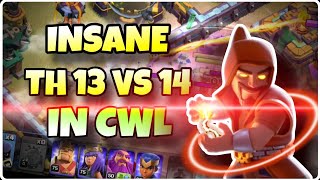 INSANE TH 13 VS TH 14 CWL ATTACK  BEST CWL  WAR ATTACK STRATEGIES clashofclans coc [upl. by Yregram]