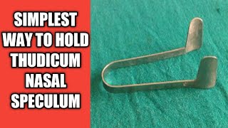 how to hold thudicum nasal speculum [upl. by Ogu]