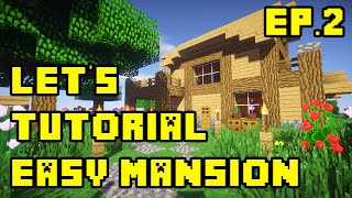 Minecraft Lets Tutorial Easy Simple Mansion Build EP 2 XboxPS3PEPC [upl. by Rockafellow]