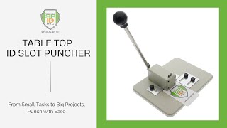 Table Top Slot Hole Puncher with Handle for ID Badges  How To Use by Specialist ID SPID9310 [upl. by Gerson]