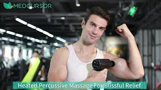 Heated Massage Gun Deep Tissue Percussion Massager for Athletes  best massage gun 2022 [upl. by Hobart]