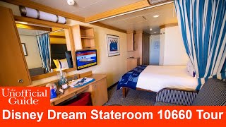 Disney Dream Stateroom Tour Category 4E  Deluxe Family Oceanview Stateroom with Verandah 10660 [upl. by Jose237]