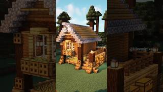 🏡 CASA DE MADERA EN MINECRAFT minecraft minecraftbuilding [upl. by Coridon]