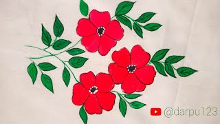 Simple flower painting 🌸 ll Easy flower painting ll painting art diy artwork [upl. by Tymon]