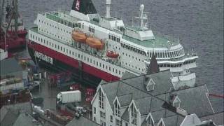 MS Nordlys recovery then 2 weeks Hurtigruten ships at Ålesund  Time Lapse in 3 minutes [upl. by Annecorinne]