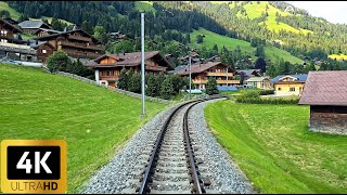 4K Train Driver view  Montreux to Montbovon  Goldenpass Panoramic MOB Train Switzerland  Cab ride [upl. by Arlette]