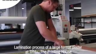 Lamination Process of a Large Format Poster at TPH® The Printing House [upl. by Lennej313]