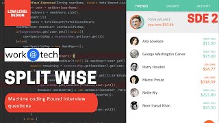 LowLevel Design of Split Wise  Expense Sharing  SDE2  Machine coding Round interview questions [upl. by Day542]