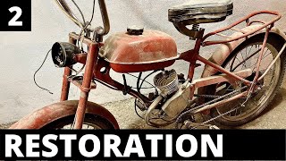 old Motorcycle RESTORATION 2  I restored motorbike with engine [upl. by Sibylle275]