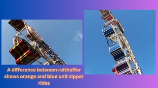 A difference between reithoffer shows orange and blue unit zipper rides [upl. by Carlie208]