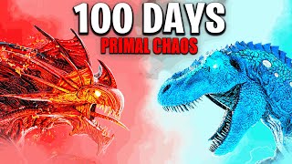 I Spent 100 Days in Ark Primal Chaos [upl. by Josephine]