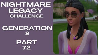 Nightmare Legacy Challenge  Gen 9  Part 72 The sims 4 [upl. by Ciri545]