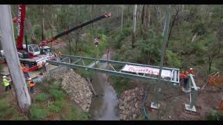 Mullum Mullum Creek Bridge Construction [upl. by Leihcim888]