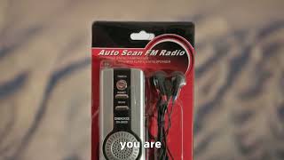 Lightweight ABS Portable AM FM Radio With 35mm Headphone Jack [upl. by Jeffy573]