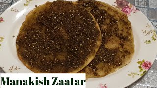 Manakish ZaatarHow to make Zaatar bread  telugu రుచులు in dubai [upl. by Elokkin897]