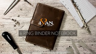 Leather Project 6 Ring Binder Notebook [upl. by Aleda]