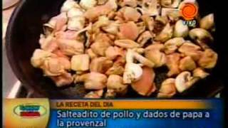 salteado de pollo y dados de papa a la provenzal pt3 201102083gp [upl. by Enyamrahs]