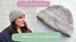 Strickanleitung Mütze in Halbpatent by Lovediyctators [upl. by Mathilde906]