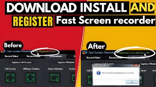 How to Register Fast Screen Recorder 🤫 Best Screen Recorder for PC 🤑 yt viralvideo [upl. by Geldens916]