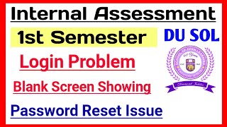 SOL 1st Semester internal Assessment LMS Portal Login Problem solutionSol LMS Portal Login Problem [upl. by Willy208]